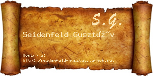 Seidenfeld Gusztáv névjegykártya